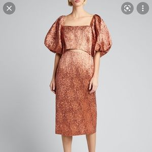 COPY - Rachel Comey, Limbara, metallic puff sleeve dress